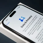 Màn hình "Dữ liệu & Quyền riêng tư" trên iPhone 14 Pro minh họa khả năng bảo mật của iOS
