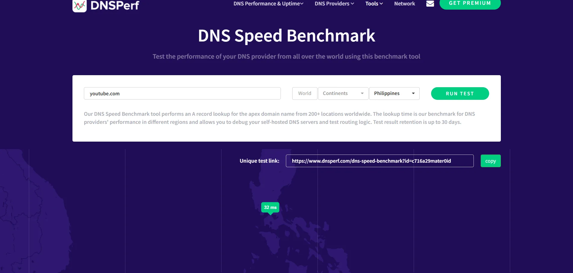 Màn hình hiển thị kết quả kiểm tra tốc độ phản hồi DNS sau khi chuyển sang Google DNS