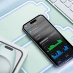 Màn hình iPhone hiển thị mục sử dụng pin và các biểu tượng pin.