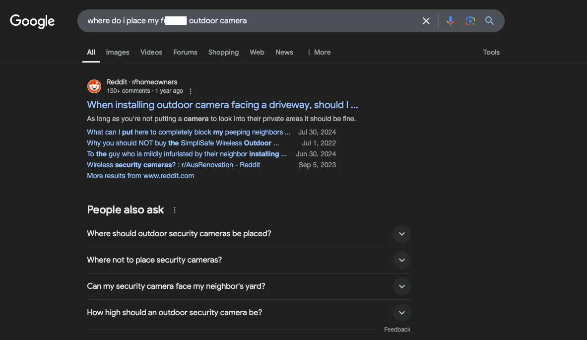 Màn hình kết quả tìm kiếm Google không hiển thị AI Overview khi truy vấn có chứa từ khóa &quot;đặc biệt&quot;, cho thấy hiệu quả của mẹo tắt AI.