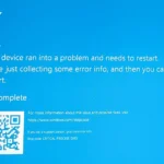 Màn hình lỗi Windows hiển thị thông báo BSOD
