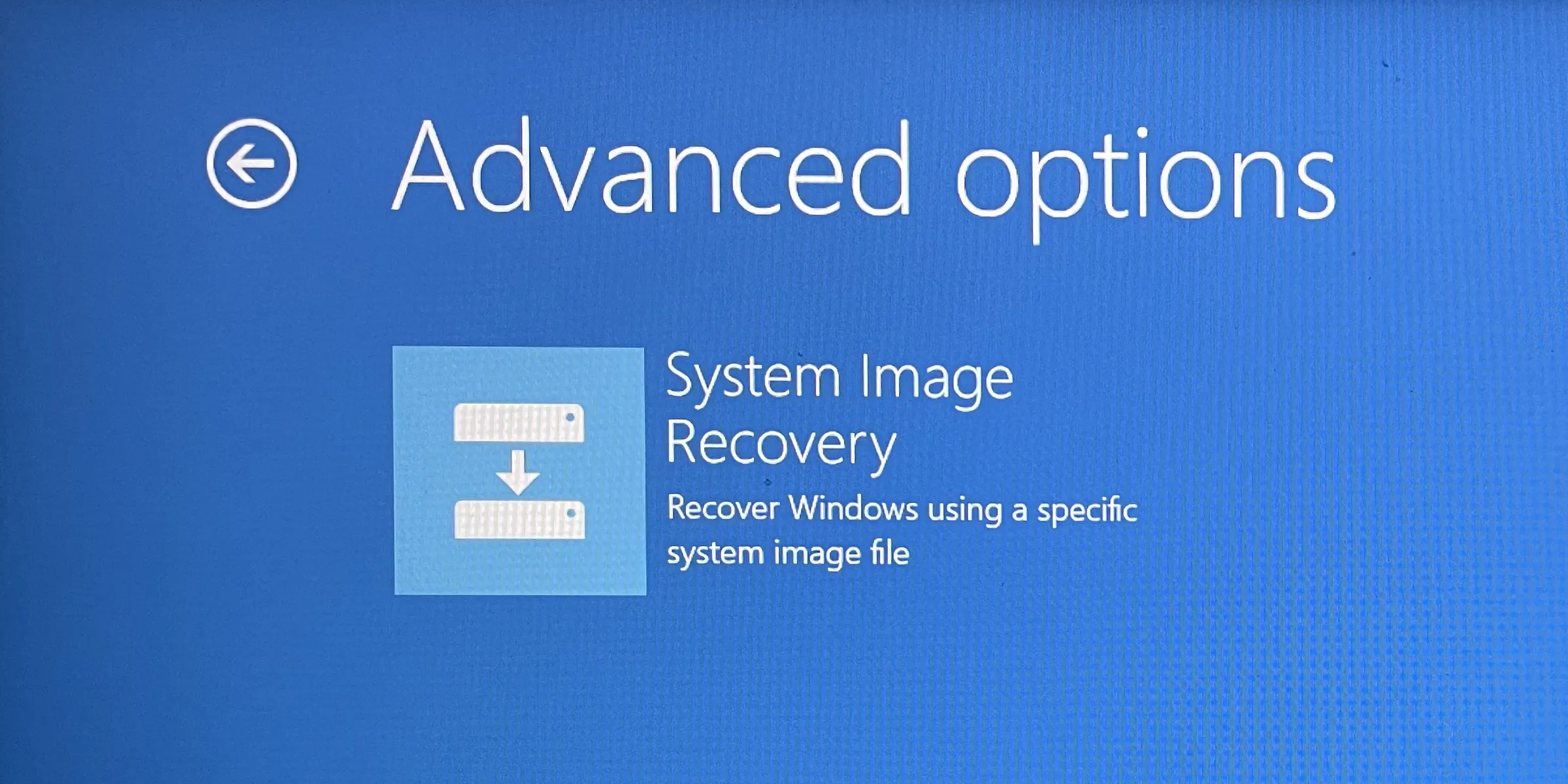 Màn hình Tùy chọn Khôi phục bổ sung (More Recovery Options) trong môi trường Windows Recovery