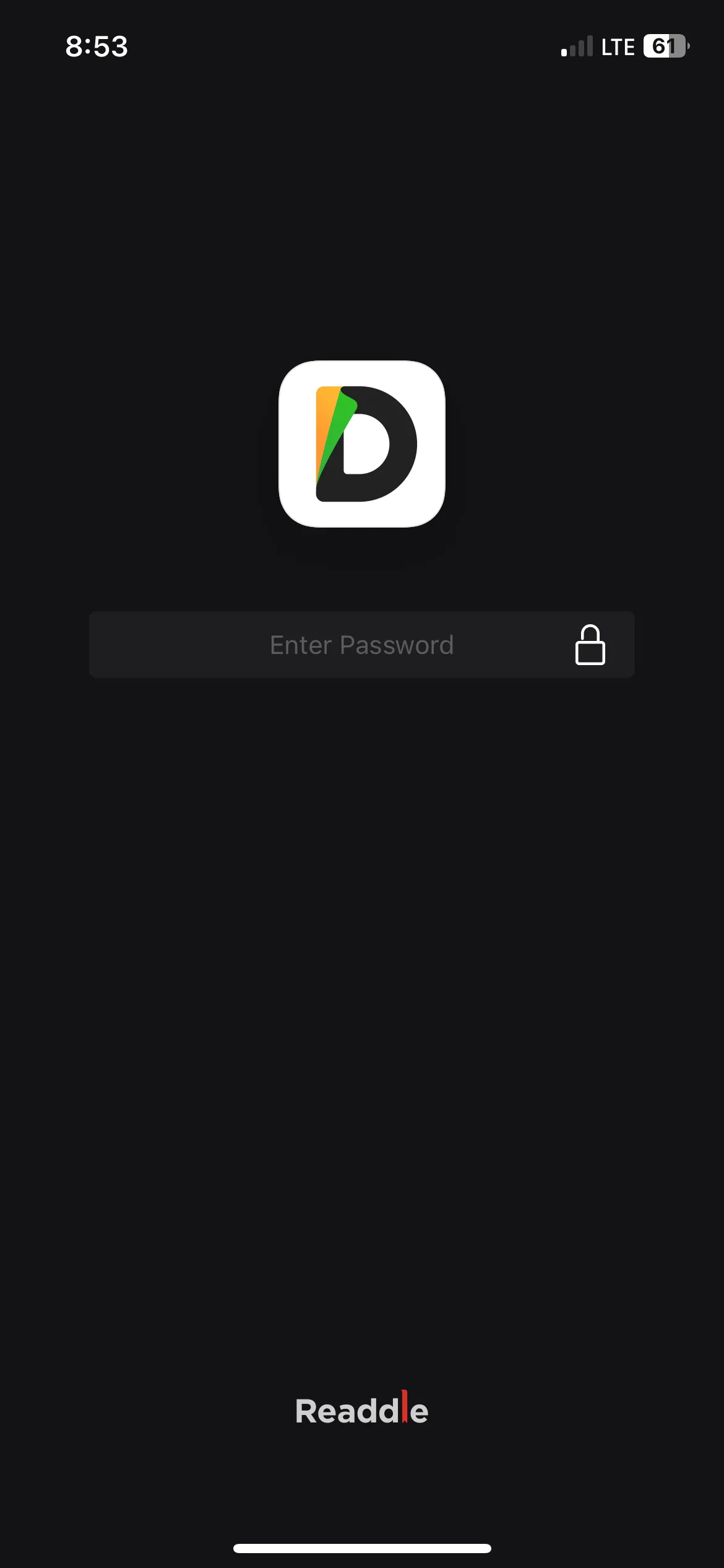 Màn hình yêu cầu mật mã bảo mật ứng dụng Documents trên iPhone.