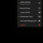 Menu ba chấm và tùy chọn Ghi chú gần đây trong ứng dụng Notes trên iOS 18