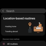 Menu Khám phá trong Samsung Modes and Routines, nơi người dùng có thể tìm các gợi ý thiết lập tự động hóa