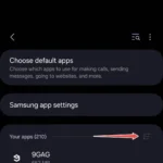 Menu ứng dụng Samsung One UI
