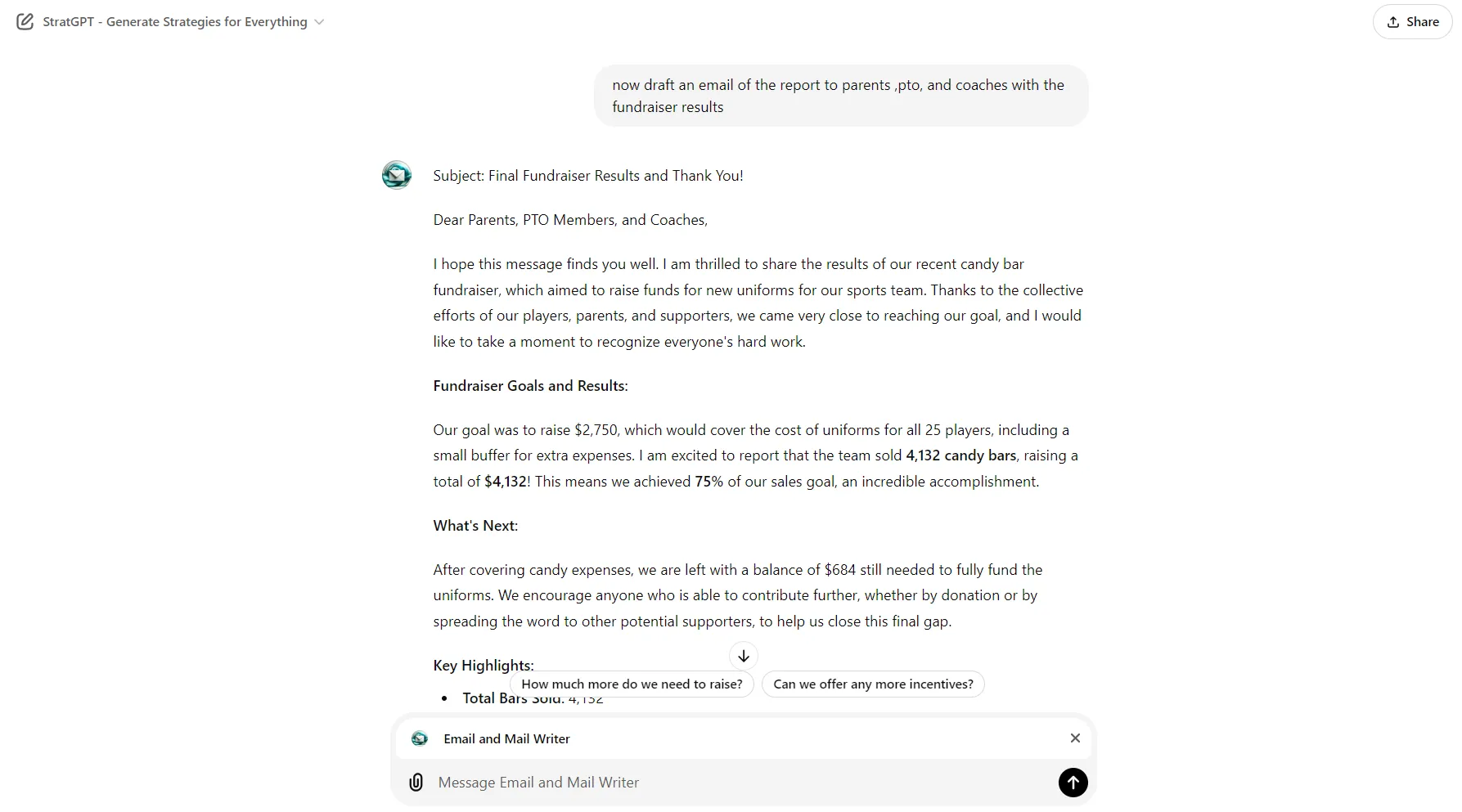 Minh họa một email được tạo bởi GPT, thể hiện việc sử dụng mẫu email tự động để tiết kiệm thời gian.