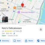 Nút "Lưu" trong giao diện Google Maps hiển thị tùy chọn lưu địa điểm vào danh sách cá nhân.