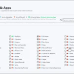 Phần Software & apps trong công cụ Winhance trên Windows 11 hiển thị tùy chọn gỡ bỏ bloatware