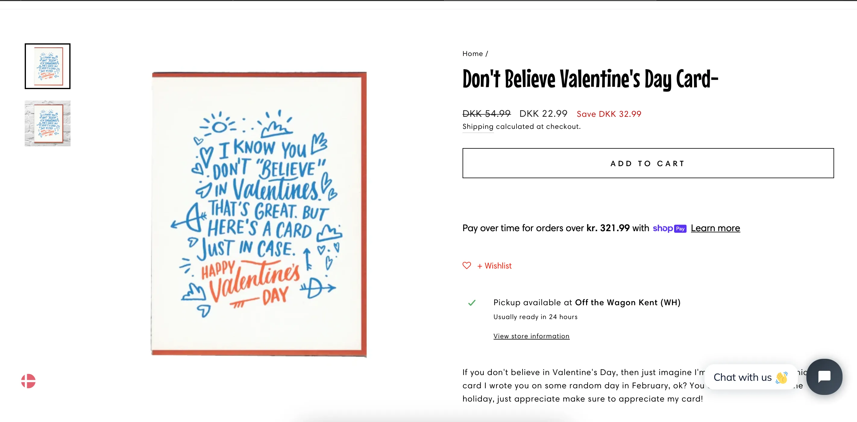 Quà tặng và thiệp Valentine hài hước từ Off the Wagon