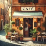 Quán cà phê được DALL-E tạo ra với lỗi hiển thị văn bản "Café"