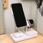 Sạc không dây Qi2 đa năng cho iPhone, AirPods và Apple Watch trên đế sạc ESR 100W