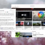 Samsung Notes và Samsung Internet mở trong Samsung DeX, thể hiện giao diện máy tính để bàn.