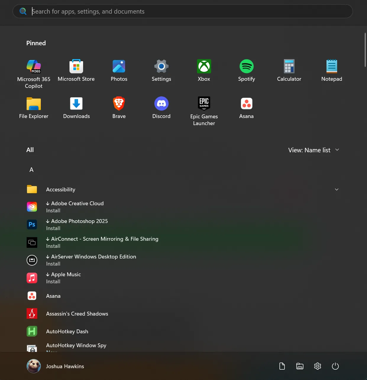 Start Menu Windows 11 bản Insider hiển thị rộng hơn với danh sách tất cả ứng dụng