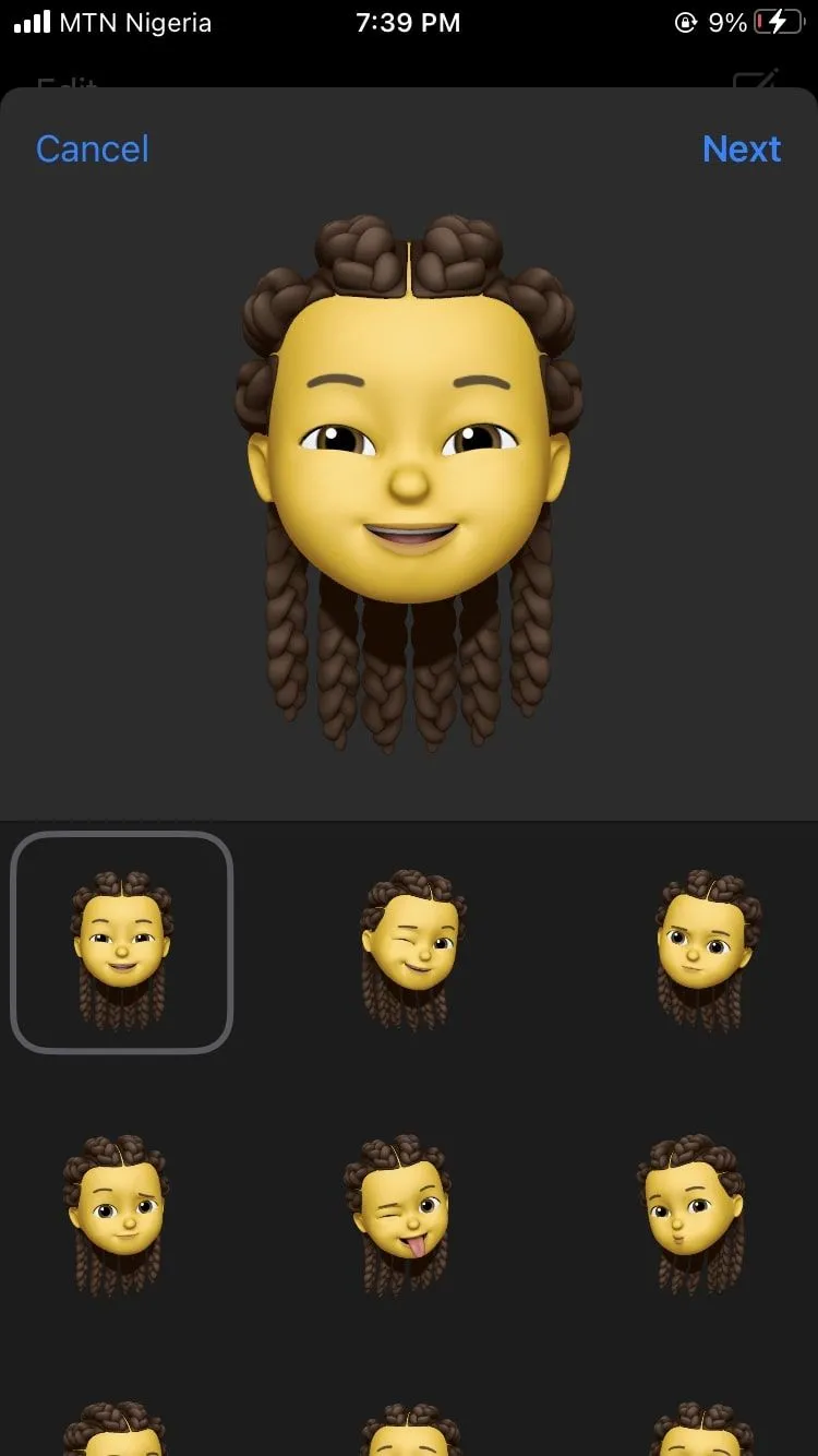 Sử dụng Memoji trên iPhone chỉ có Touch ID, cho thấy sự hạn chế về khả năng theo dõi khuôn mặt