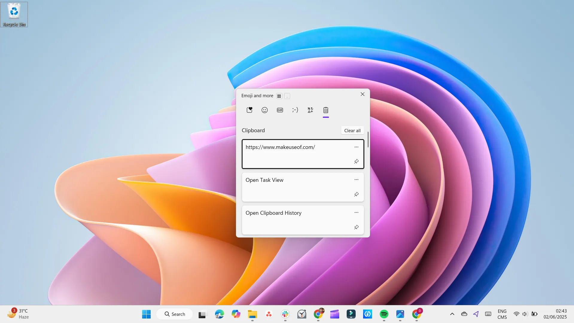 Sử dụng tính năng Lịch sử Clipboard trên máy tính Windows