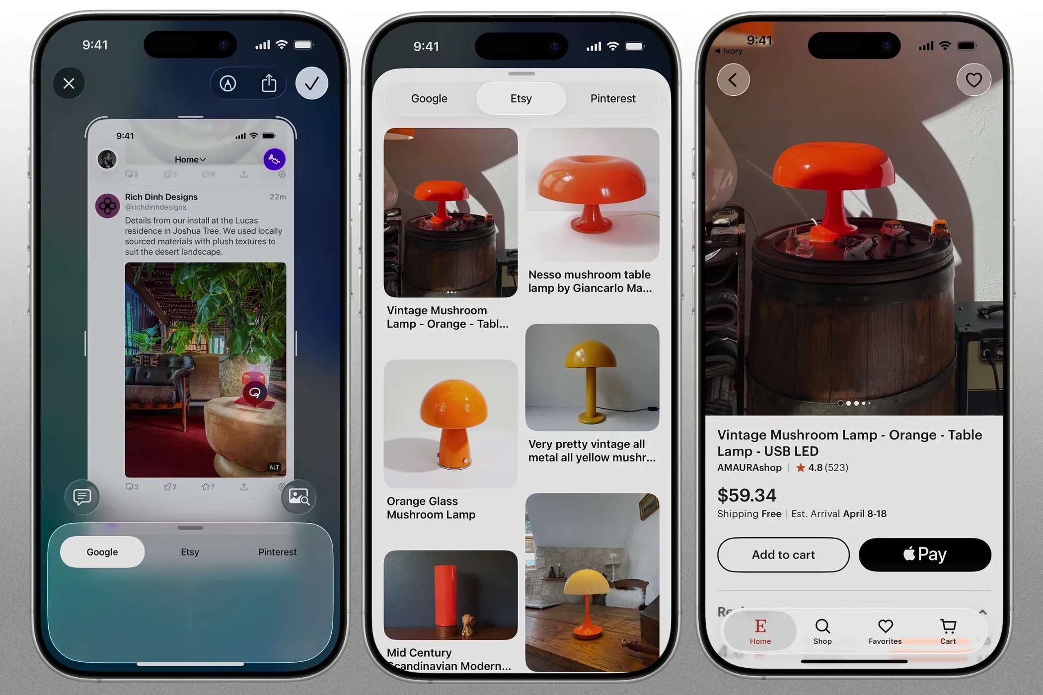 Sử dụng Trí Tuệ Thị Giác để tìm kiếm vật thể từ ảnh chụp màn hình trên iPhone