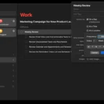 Tác vụ "Weekly Review" được tổ chức trong ứng dụng Reminders của Apple, thể hiện khả năng quản lý danh sách công việc hiệu quả.
