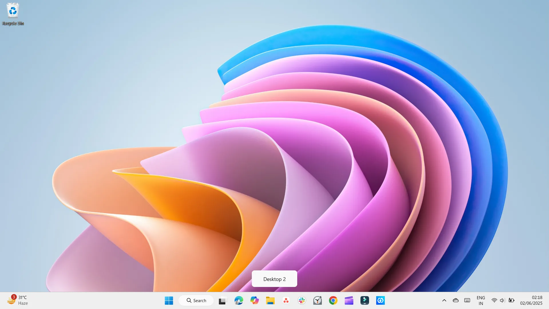 Tạo màn hình ảo mới với Desktop 2 trên Windows