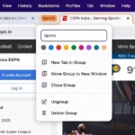 Tạo nhóm tab mới trong Chrome trên Mac với tên và màu sắc tùy chỉnh