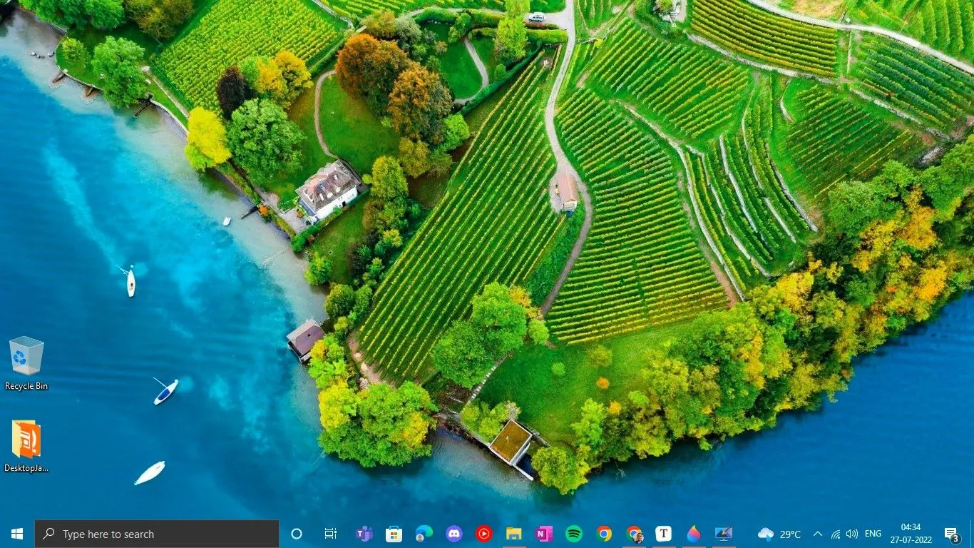 Thanh tác vụ trong suốt với TranslucentTB trên Windows 11