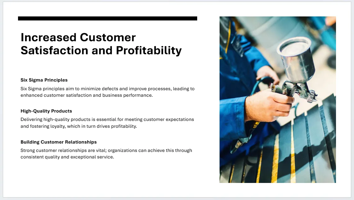 Thiết kế một slide mẫu được tạo tự động bởi Copilot trong PowerPoint với hình ảnh và định dạng đơn giản.