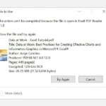 Thông báo lỗi tập tin đang được sử dụng trên Windows 10 khi xóa file PDF