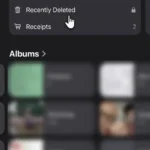 Thư mục ảnh đã xóa gần đây trên iPhone