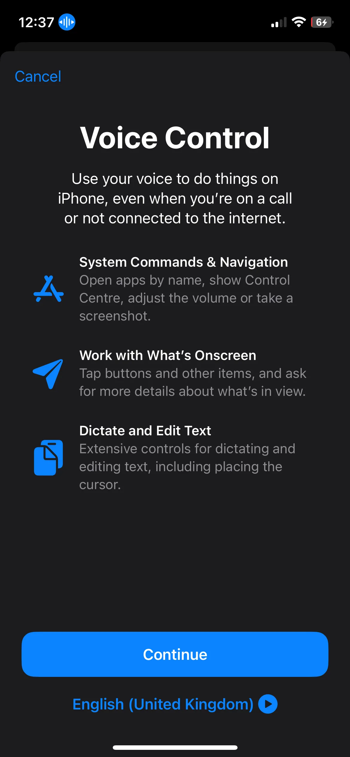Tiến hành thiết lập tính năng Điều khiển bằng giọng nói (Voice Control) trên iPhone
