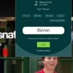 Tiện ích Sleep Timer for Netflix hiển thị cài đặt hẹn giờ trên trình duyệt Chrome.