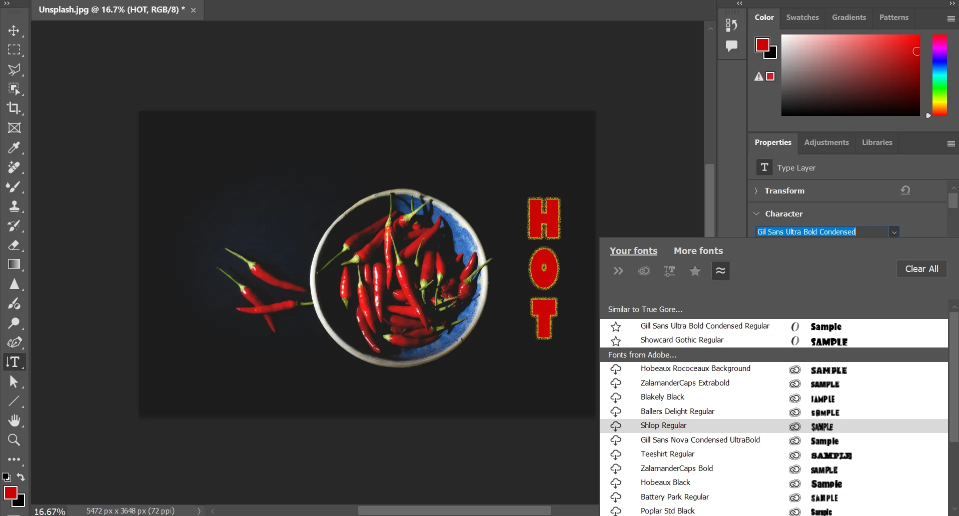 Tìm kiếm font chữ Adobe tương tự trong trình duyệt font Photoshop theo các bộ lọc phân loại