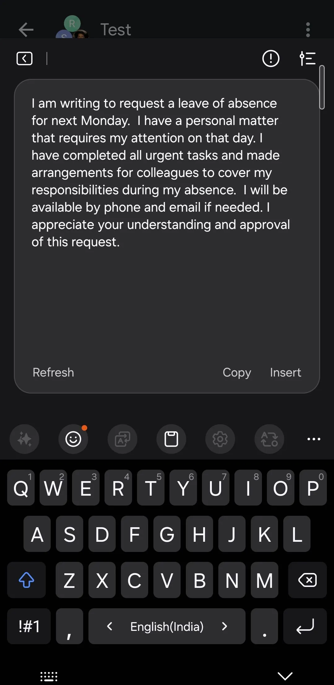 Tính năng AI Composer trên bàn phím Samsung Galaxy
