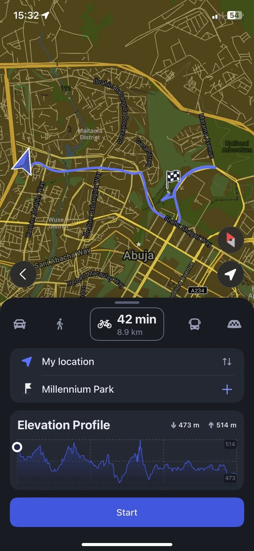 Tính năng dẫn đường dành cho xe đạp trong ứng dụng MAPS.ME