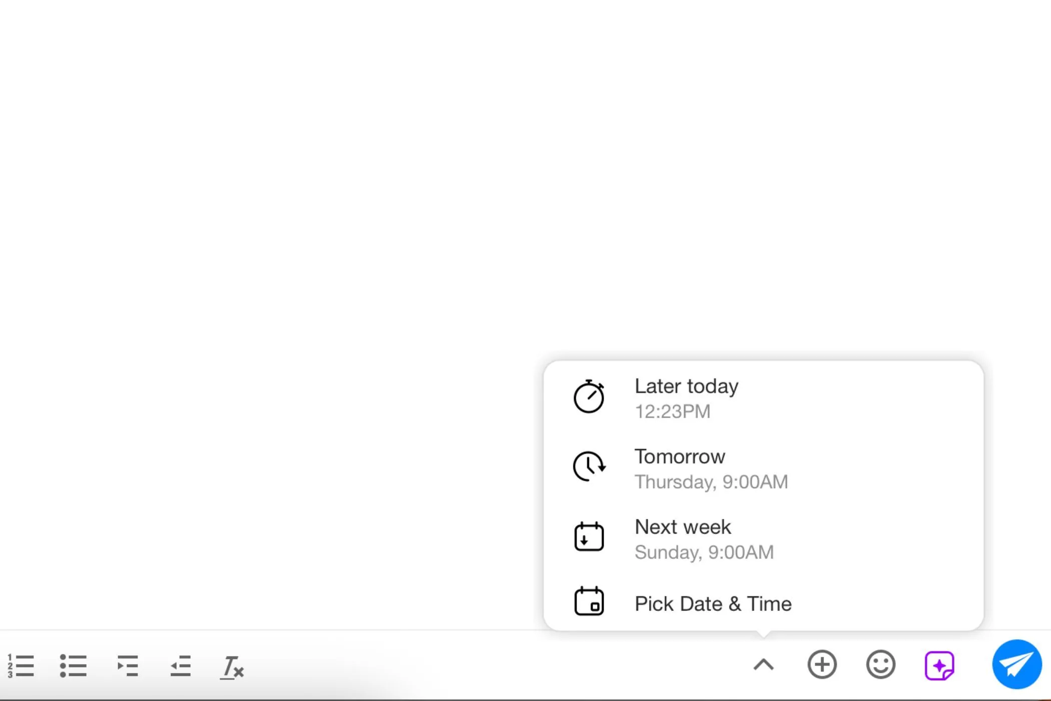 Tính năng lên lịch gửi email trong ứng dụng Spike
