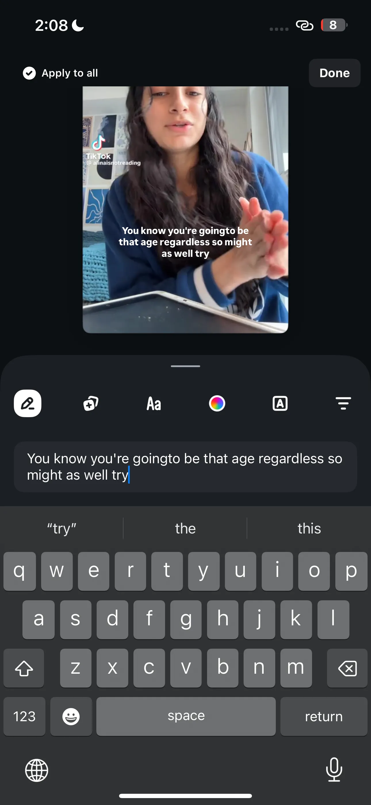 Tính năng phụ đề tự động được tạo và tùy chỉnh trong Edits app
