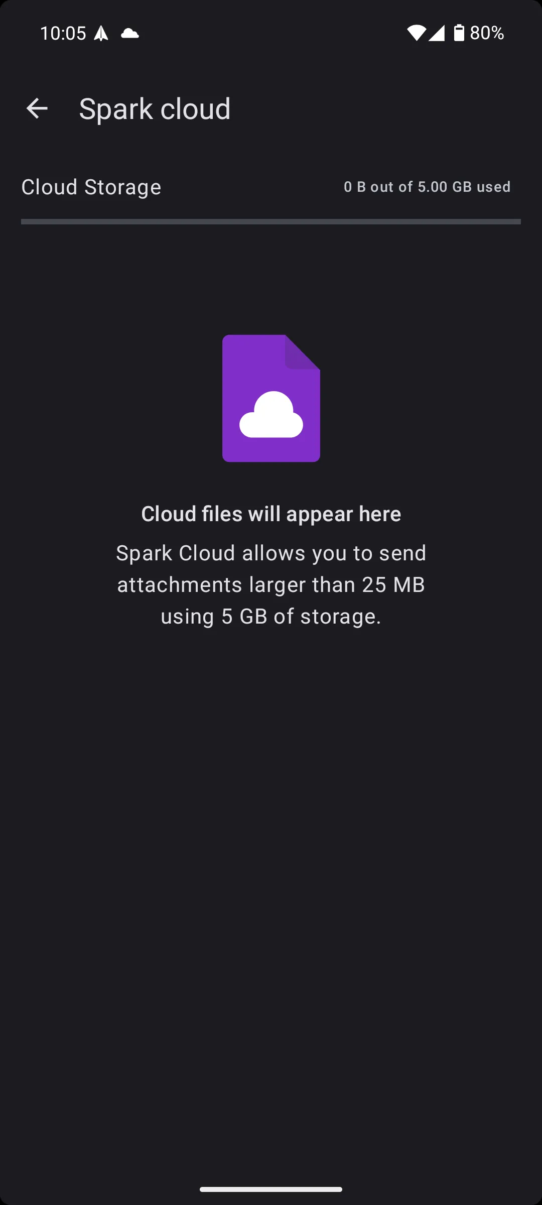 Tính năng Spark Cloud trong ứng dụng Spark Mail trên Android