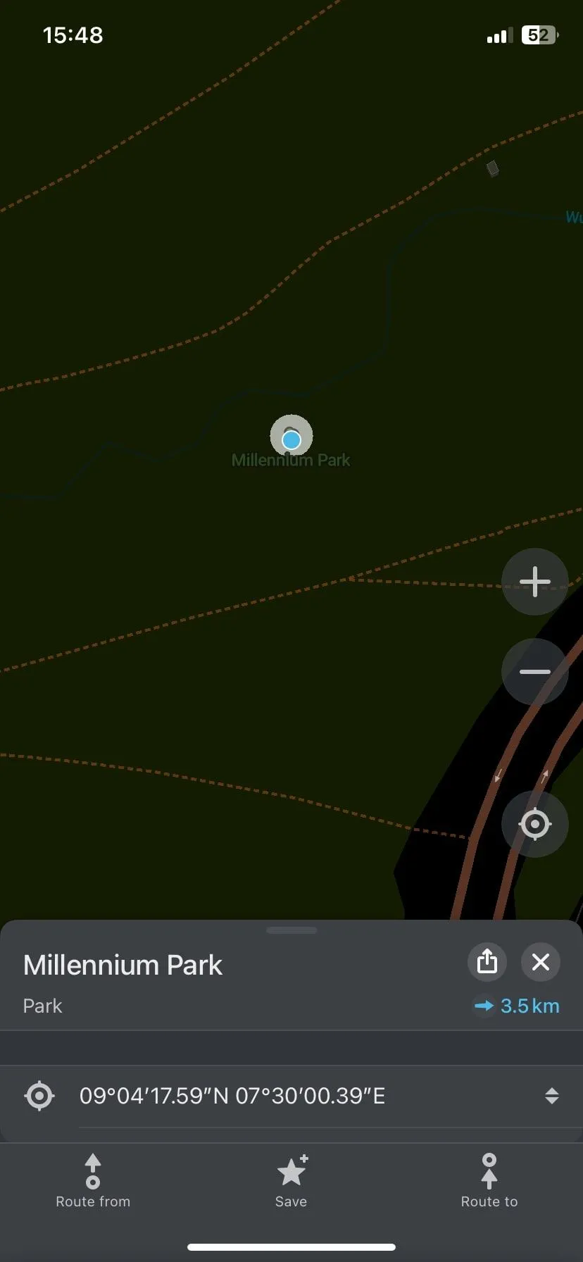 Tính năng tìm kiếm ngoại tuyến trên ứng dụng Organic Maps