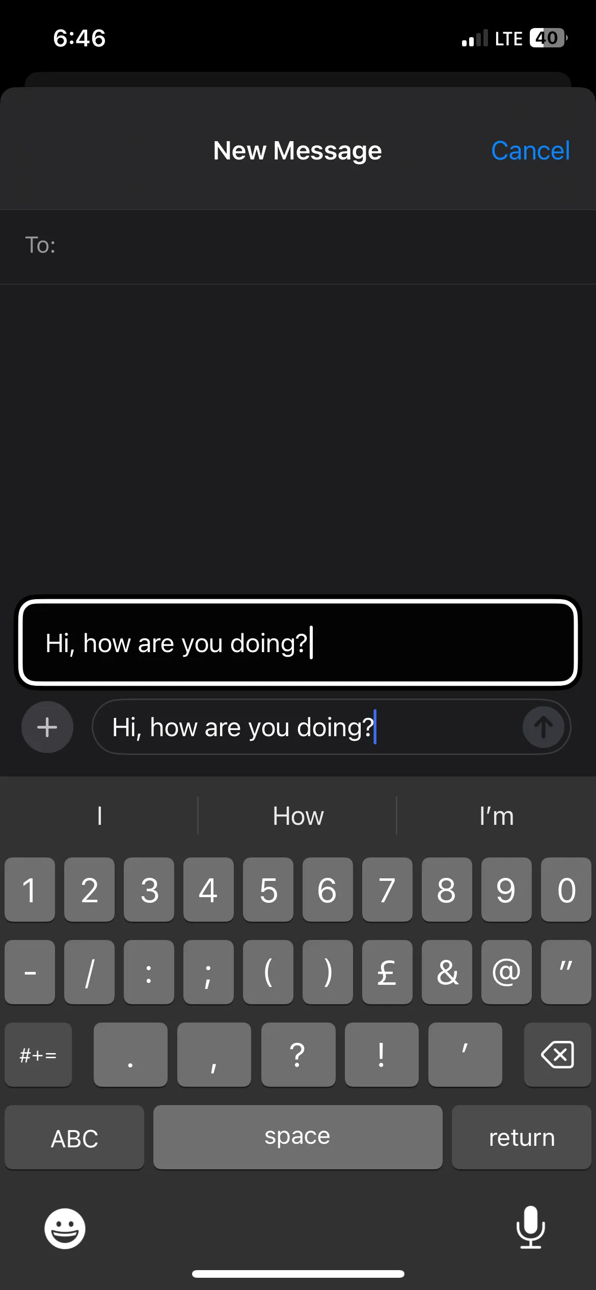 Trải nghiệm gõ phím với tính năng Gõ Nổi (Hover Typing) hiển thị bản xem trước trên iPhone