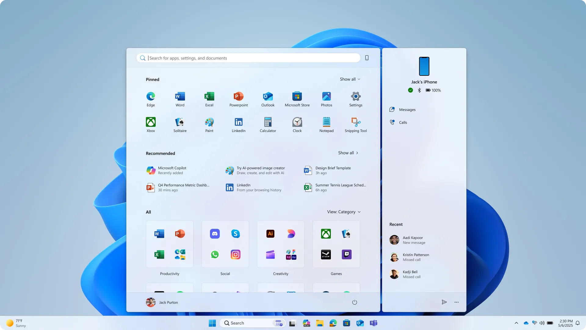 Trải nghiệm thực tế Start Menu Windows 11 được cập nhật với khả năng tùy chỉnh