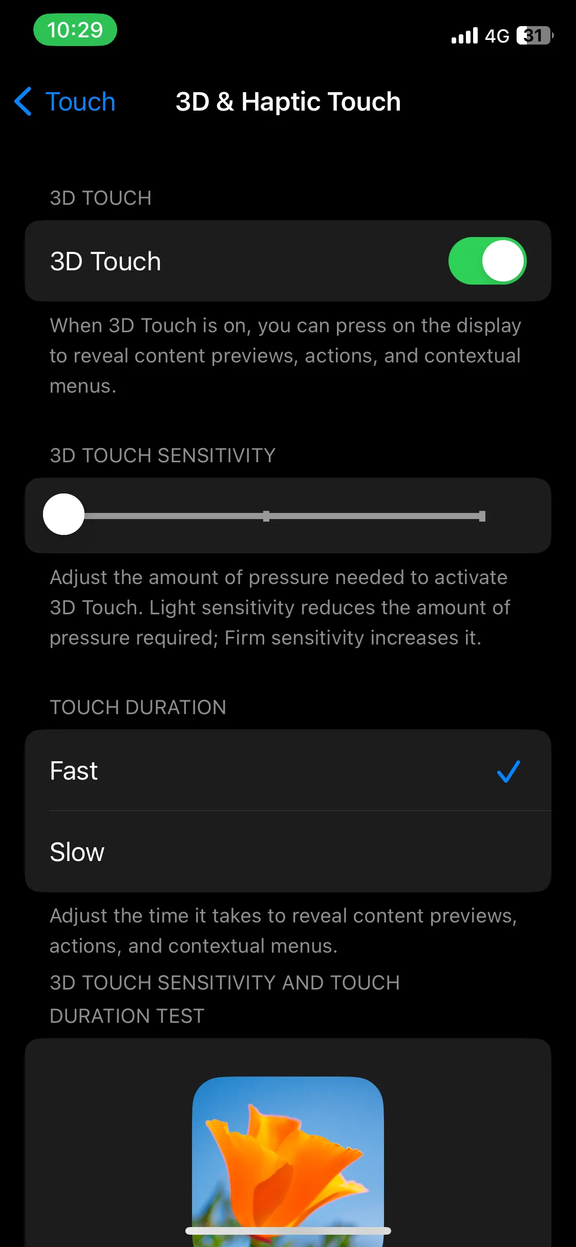 Trang 3D &amp; Haptic Touch trong Cài đặt Trợ năng của iOS