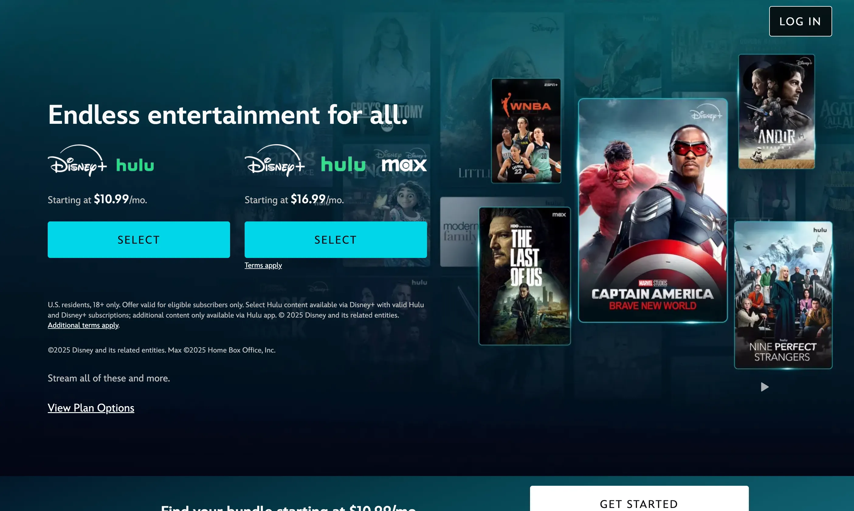 Trang chủ dịch vụ Disney+