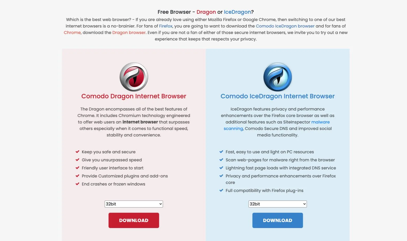Trang chủ trình duyệt Comodo Internet