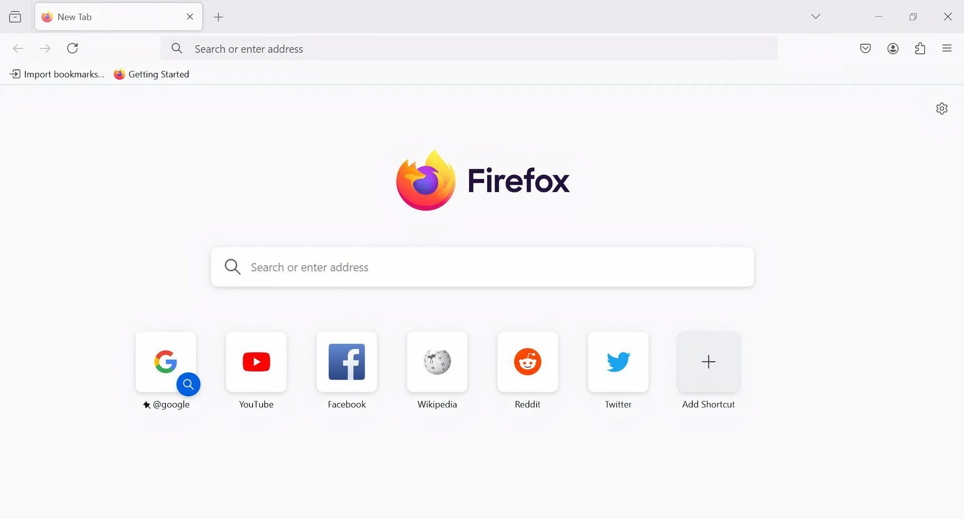 Trang chủ trình duyệt Firefox, nổi bật với các tùy chọn riêng tư và bảo mật