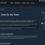 Trang đăng nhập Steam giả mạo trong chiến dịch lừa đảo bình chọn đội Counter-Strike