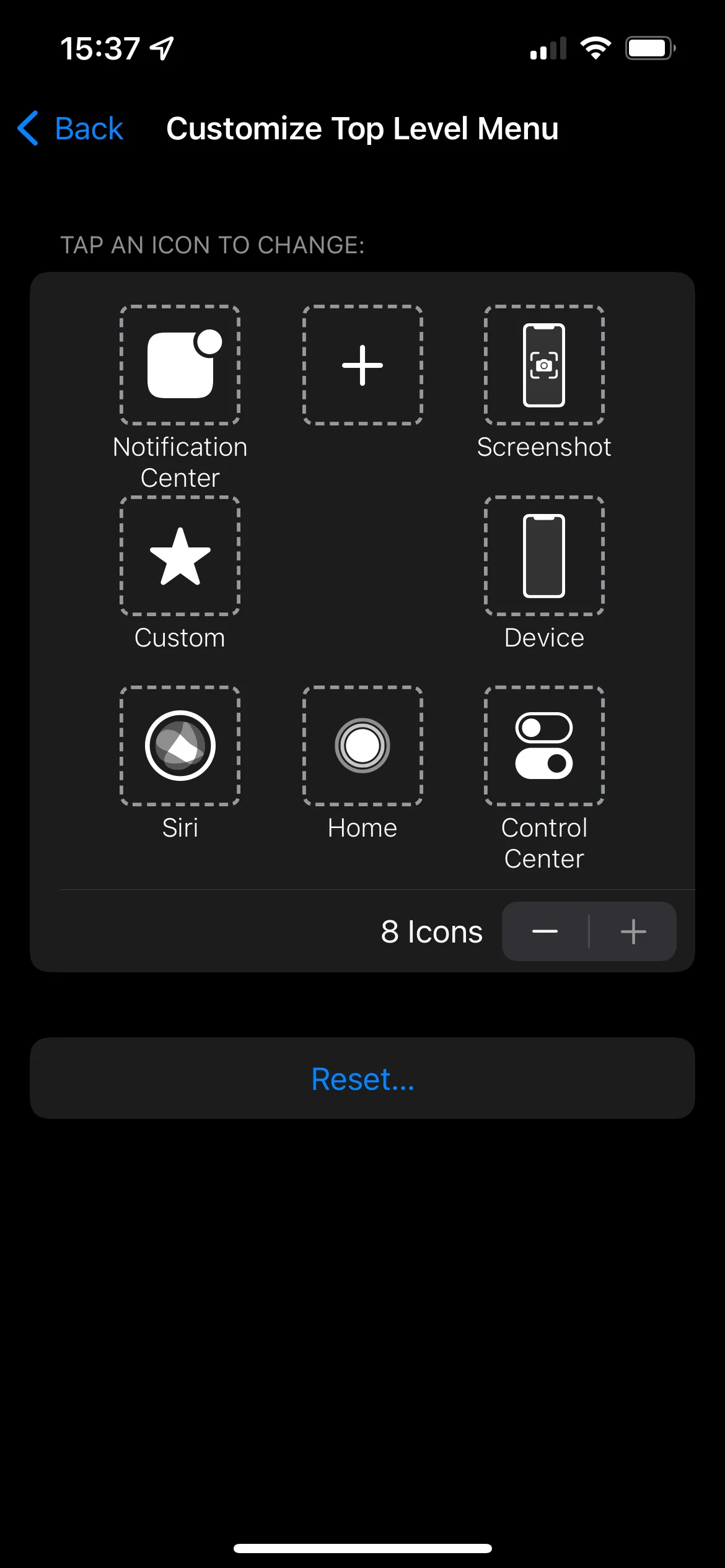 Tùy chỉnh menu AssistiveTouch để thêm tính năng chụp màn hình iPhone