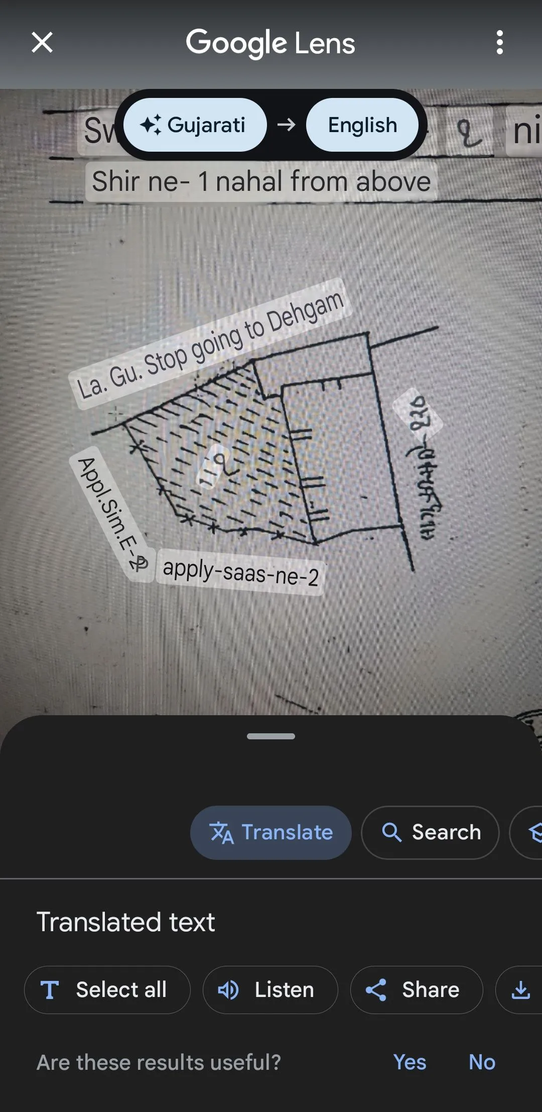 Tùy chọn dịch thuật của Google Lens tích hợp trong ứng dụng Google Photos