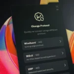 Tùy chọn giao thức WireGuard của Windscribe hiển thị trên màn hình Benq, minh họa khả năng mã hóa mạnh mẽ