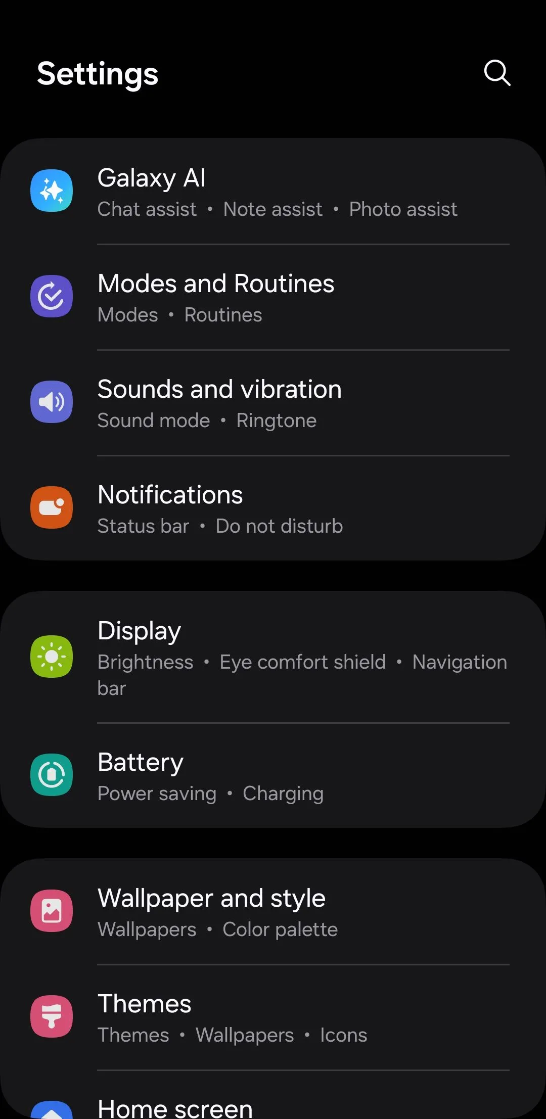 Tùy chọn Mute và Temporary Mute trong cài đặt Âm thanh và Rung của Samsung