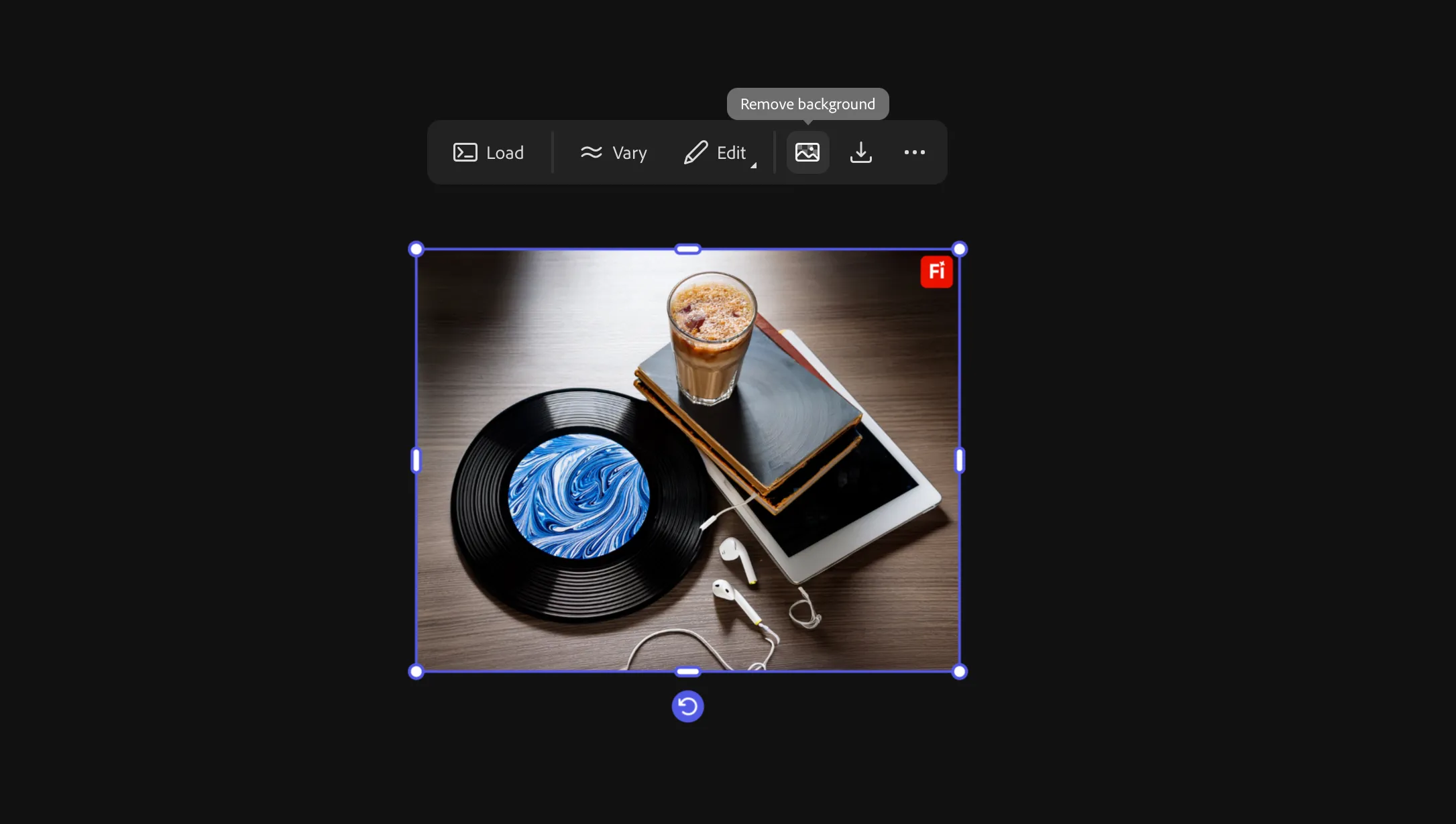 Tùy chọn Remove background trong Adobe Firefly Boards để xóa nền hình ảnh