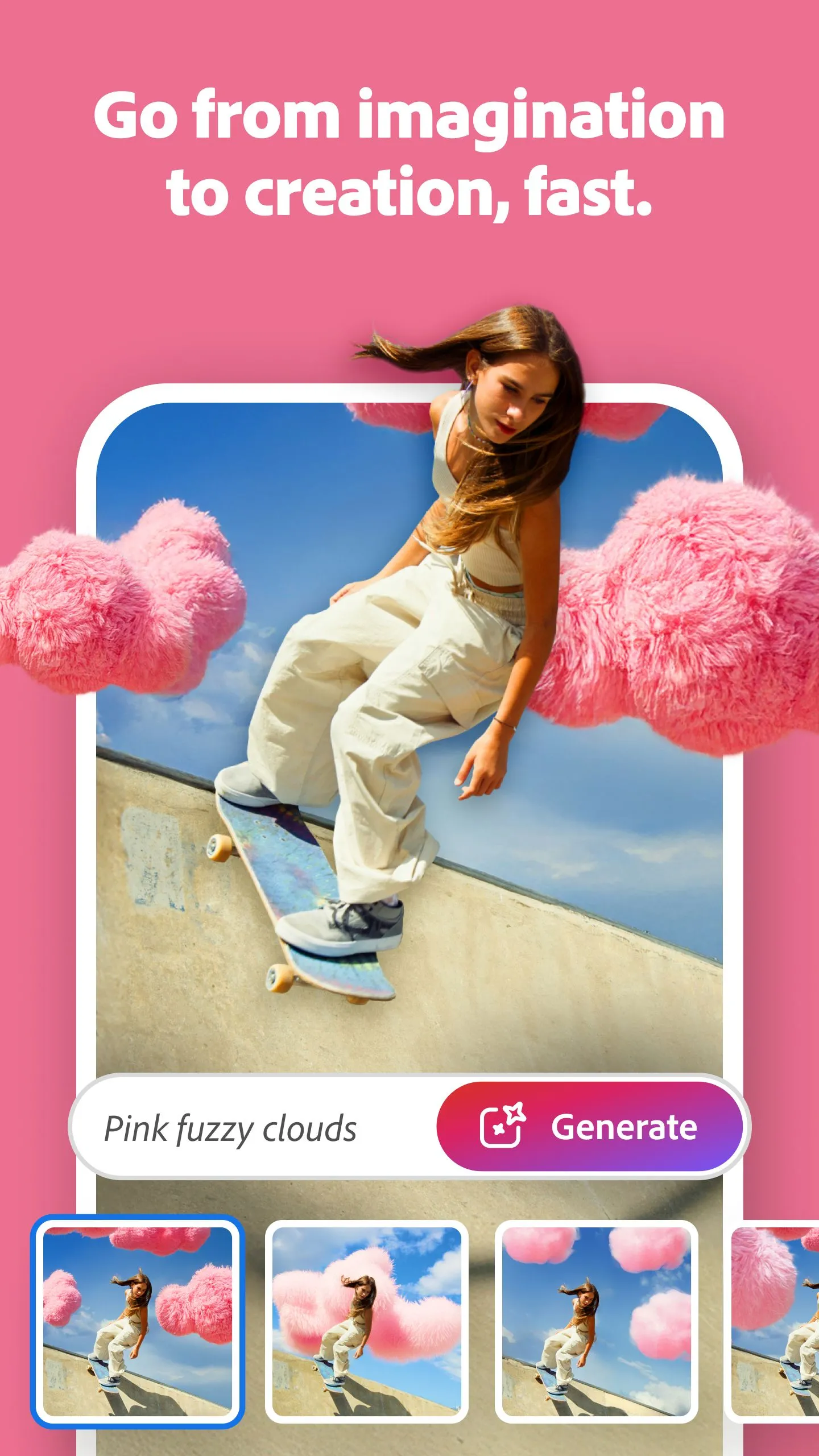 Ví dụ minh họa công cụ AI tạo sinh của Photoshop Mobile